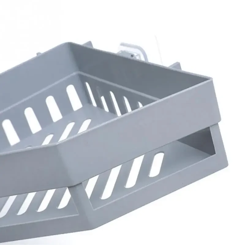 Punch-free Corner Shelf Shampoo Supplies Bathroom Shelves Bathroom Seamless Tripod Storage Rack For Holder Shower 4