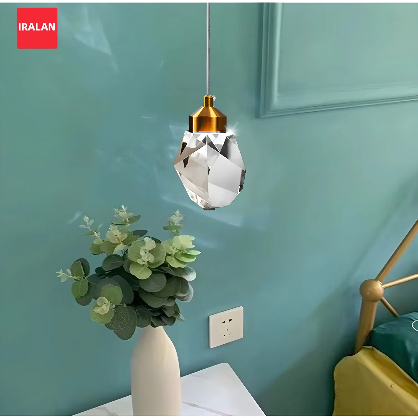 Crystal Pendant Ceiling Light Cold Light Warm Light Bar Hotel Dining Table Light Decorative Lighting Modern Simple Lights