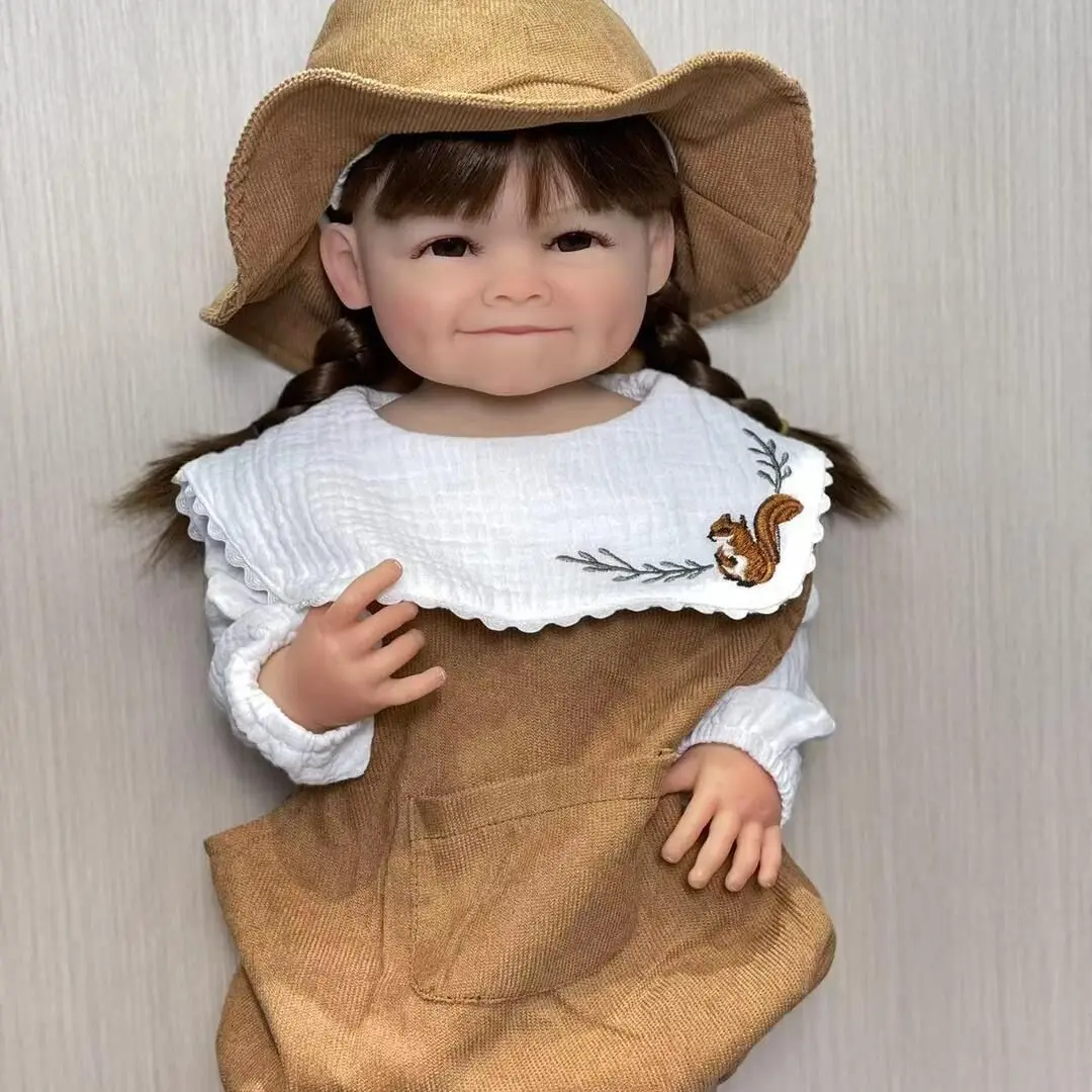 

22inch Raya Full Silicone Body Reborn Toddler Doll Standing Girl Lifelike Soft Touch High Quality Doll Gifts for Children