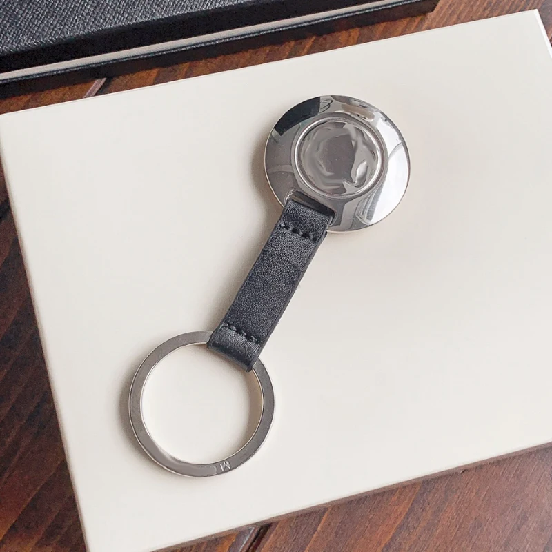 LJ2 MB Keychain Leather And Steel Business Gift For Men With Dust Bag