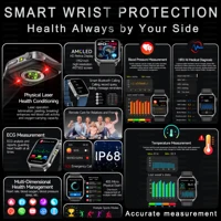 GUHUAVMI New Laser Therapy ECG+PPG Smart Watch Health Monitor Blood Lipids Uric Acid Heart Rate Tracking Monitoring Smartwatches - Image 2