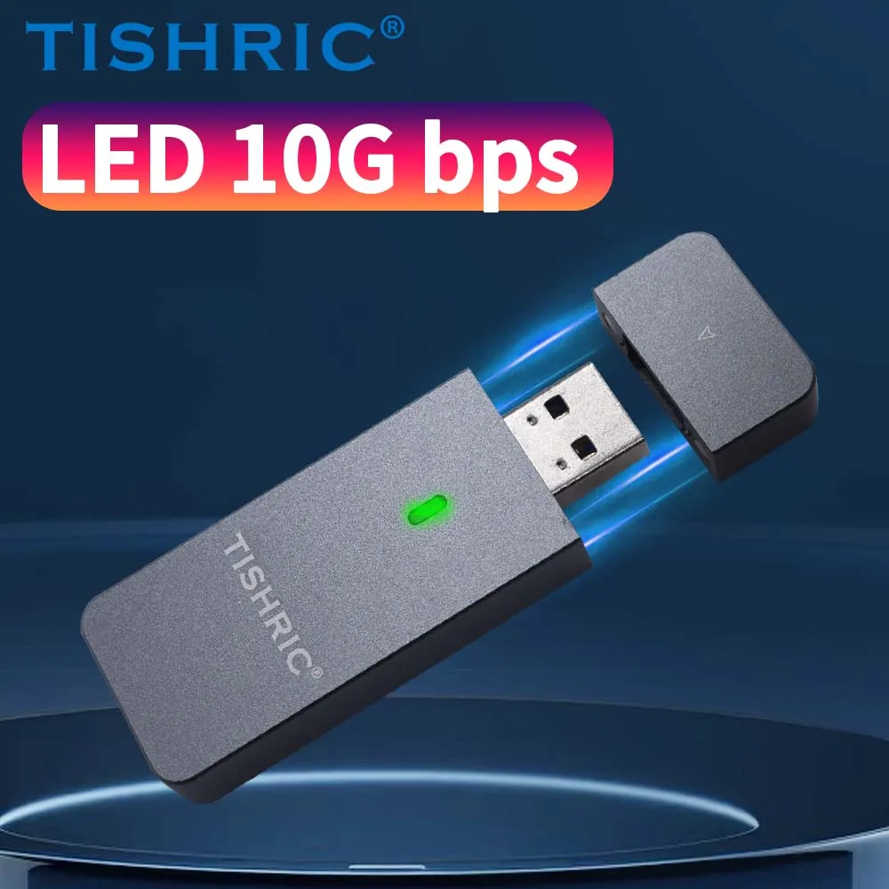 TISHRIC 10Gbps SSD 2230 NVME M2 Enclosure Aluminum Alloy Type C/USB 3.0 M-key M.2 NVME External Case JMS583 For 2230 Hard Disk