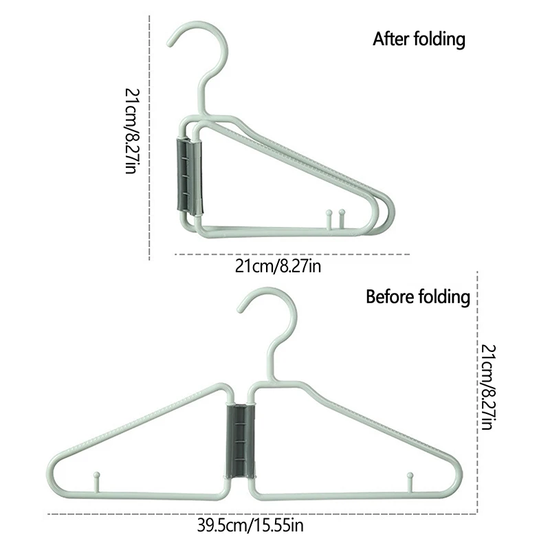 1PC Folding Clothes Hangers Towel Rack Clothes Hangers Home Storage Hooks Home Storage Hooks Towel Rack Portable Space-Saving 6