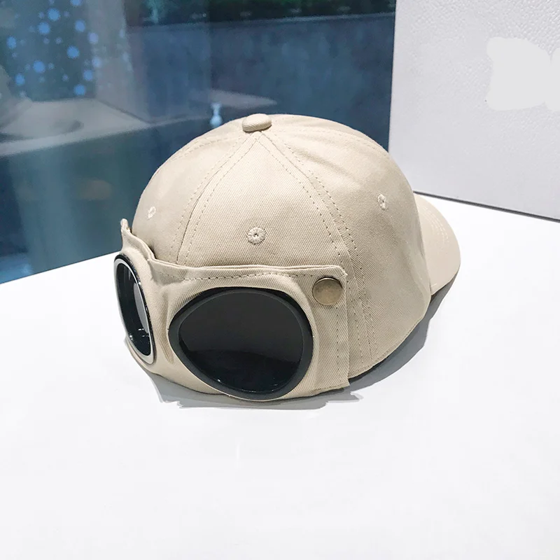 Pilot Hat Male Wearing Glasses in Reverse Duck Tongue Hat Female Street Personality Instagram Versatile Sunglasses Baseball Cap_voghion.com