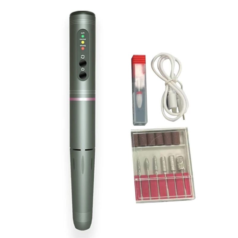 

Q1QD Cordless Electric Nail Drill Machine Rechargeable Nail File Milling Cutter For Manicure Pedicure Gel Remover Nails Tools