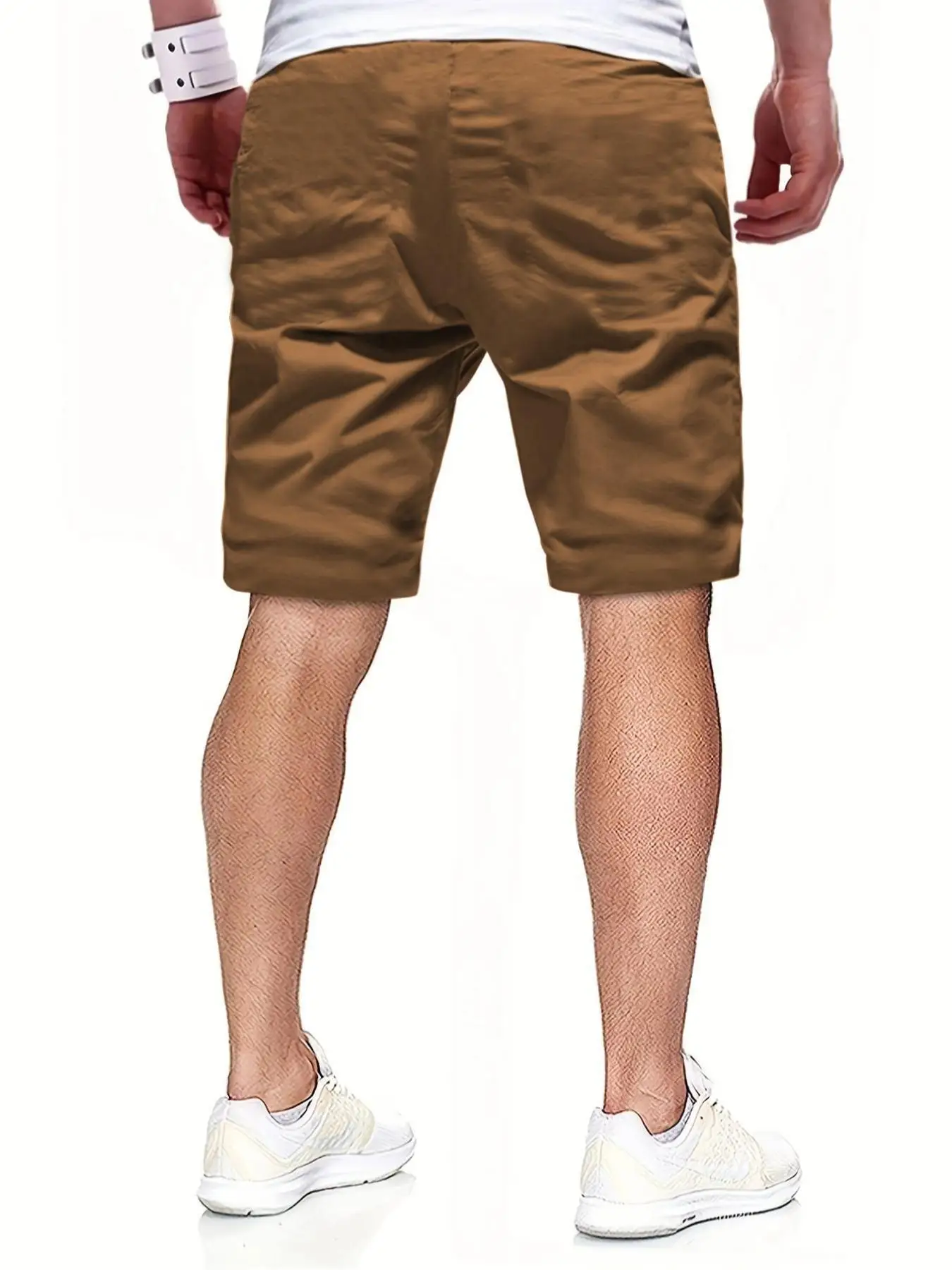 Neue Herren-Freizeitshorts, Bermuda-Shorts, Fitness-Jogging-Shorts, Vintage-Cargoshorts mit elastischem Bund – Detail 11