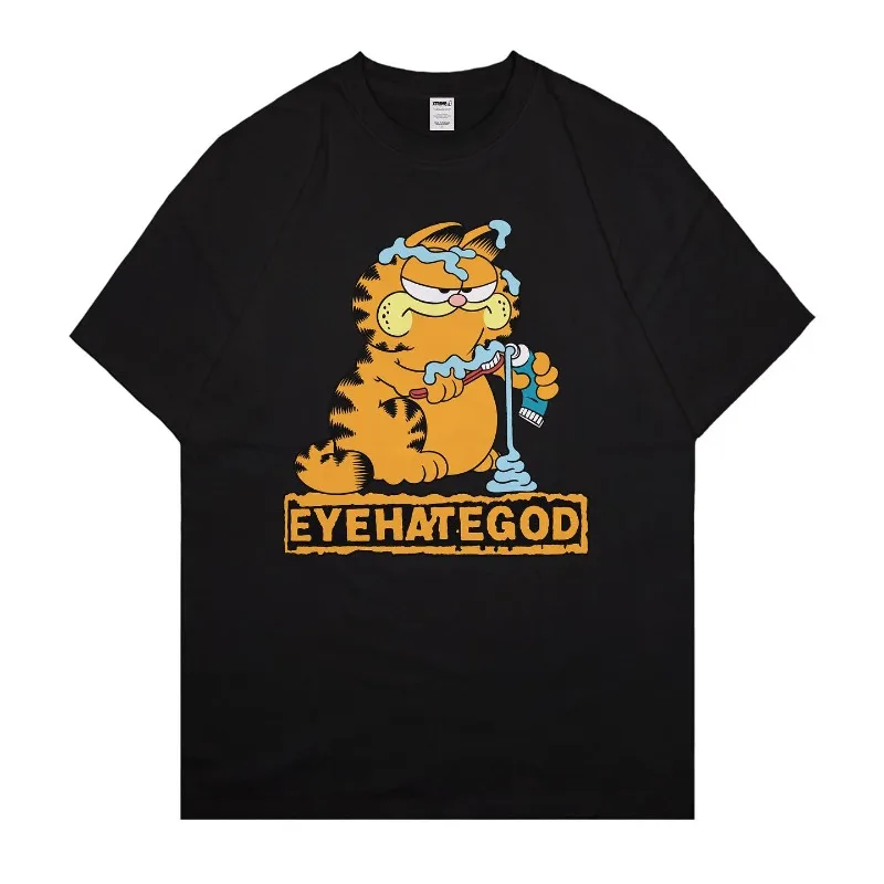 

Женская футболка с мультяшным принтом и надписью, y2k