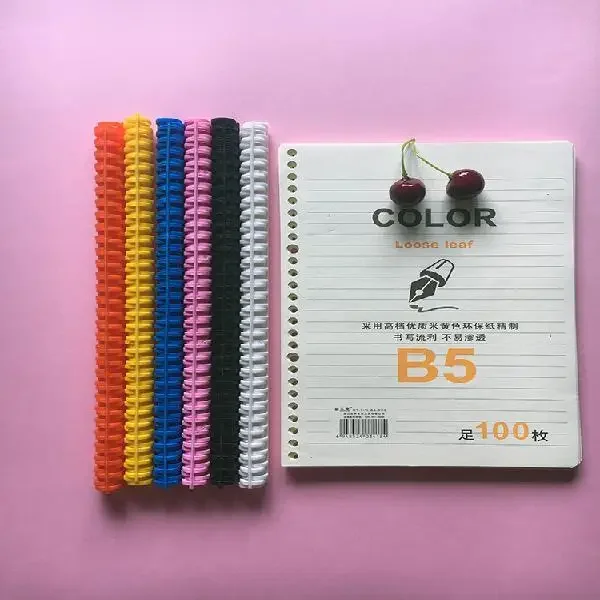 15PCS 느슨한 잎 바인딩 스트립 칼 클립 스트립 A4 30 구멍 B5 느슨한 잎 반지 플라스틱 반지