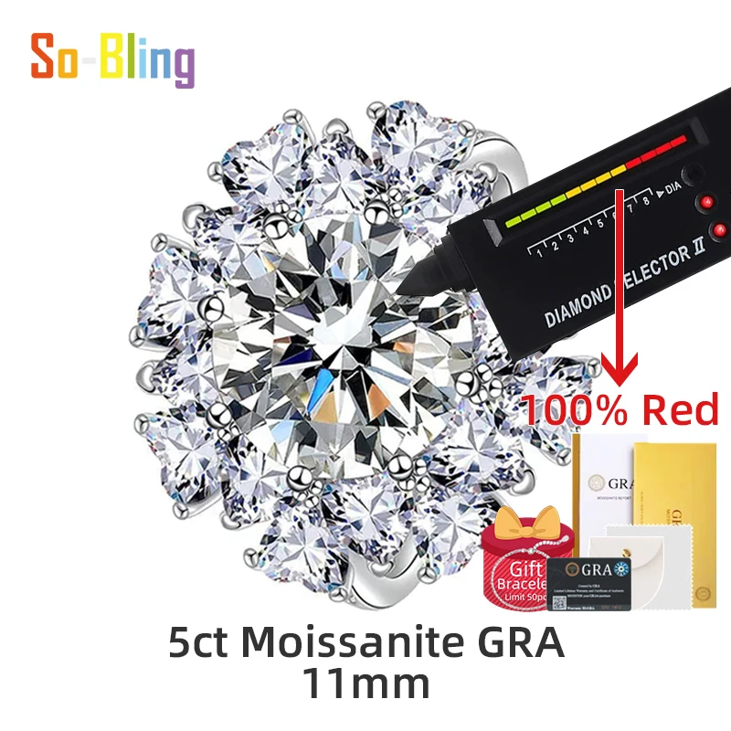 5ct Moissanite GRA