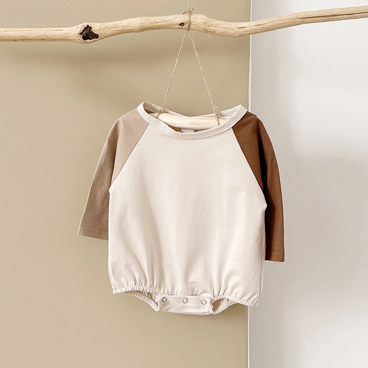 New Spring Baby Boy Girl Bodysuit Long Sleeve Bubble Romper Round Neck Side Newborn Baby Clothing Unisex Toddler Infant 0-18M 6