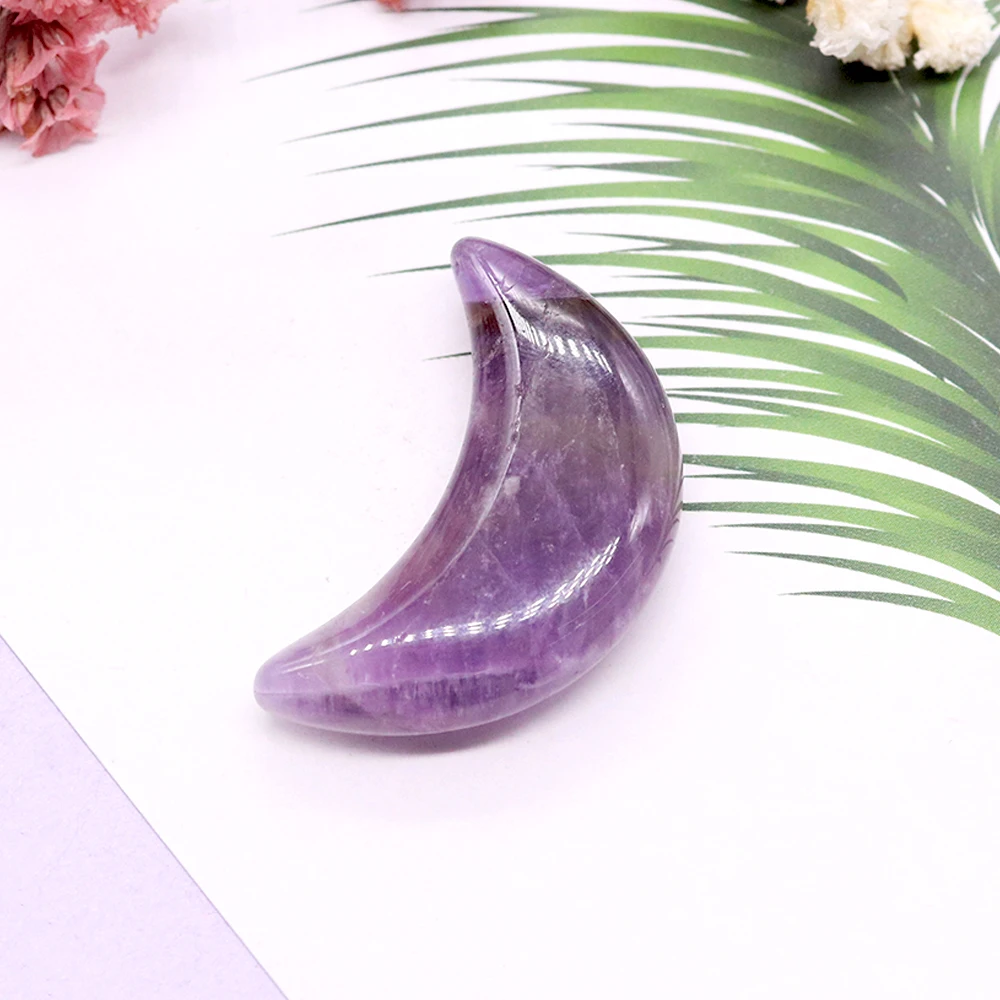 

Natural Stone Moon Shape Cabochon Bead Amethyst Fluorite Agate Quartz for Jewelry Making DIY Ring Necklace Women Men Accessories