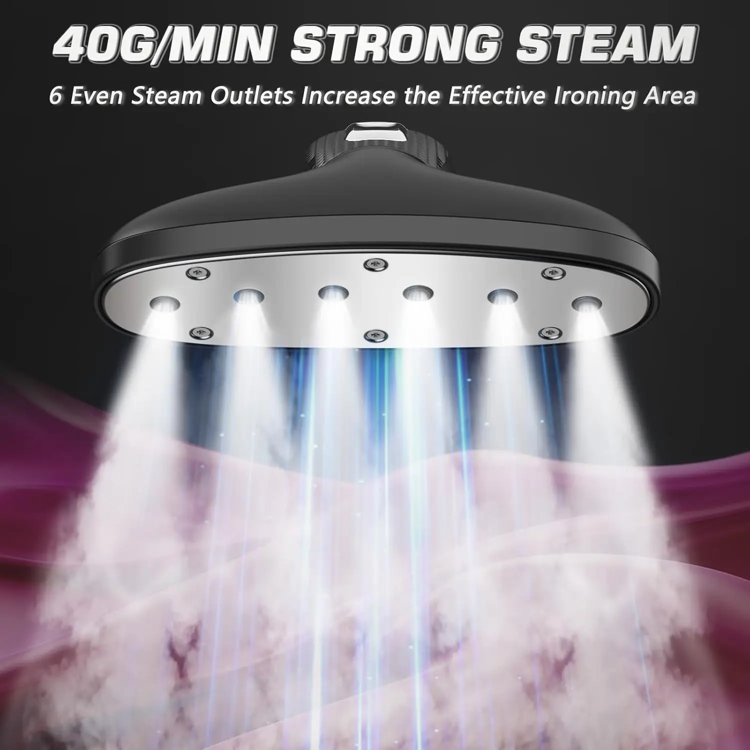 Steamer for Clothes, 1500W Powerful Standing Garment Steamer with Roll Wheels, 2.4L Water Tank for 90 Mins Continuous St 5