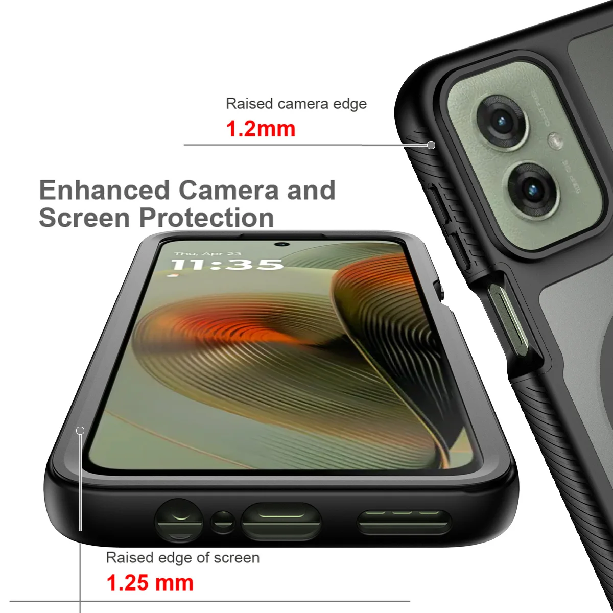 360 Full Protection Shockproof Clear Hard PC Cover for Motorola Moto G Series