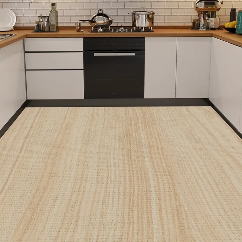 Kitchen Carpet Modern Simple Wood Grain Waterproof Oil-proof Anti-fouling Floor Mat PVC Easy To Care for Balcony Rug Alfombra양탄자 2