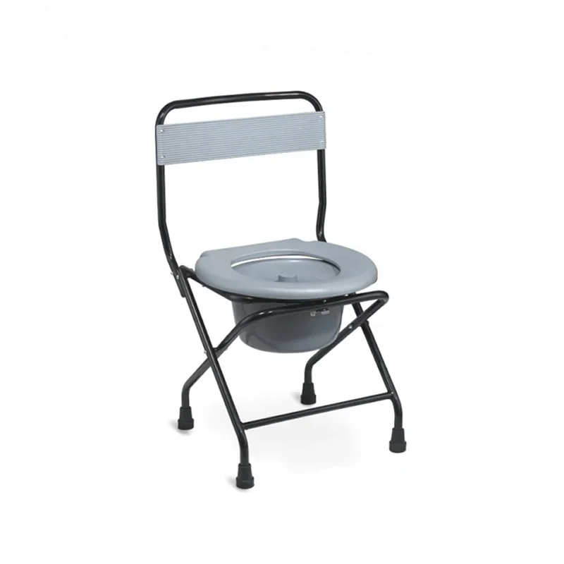 Disable Portaable Folding Bedside Handicapped Adult Toilet Potty Portable Commode Chair Elevated Seat 5