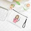 Cartoon Ladies Nurse Printed Cosmetic Bags Foldable High Capacity Women Makeup Bag Eco Reusable Storage Pouch Pencil Case 2