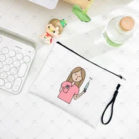 Cartoon Ladies Nurse Printed Cosmetic Bags Foldable High Capacity Women Makeup Bag Eco Reusable Storage Pouch Pencil Case 2