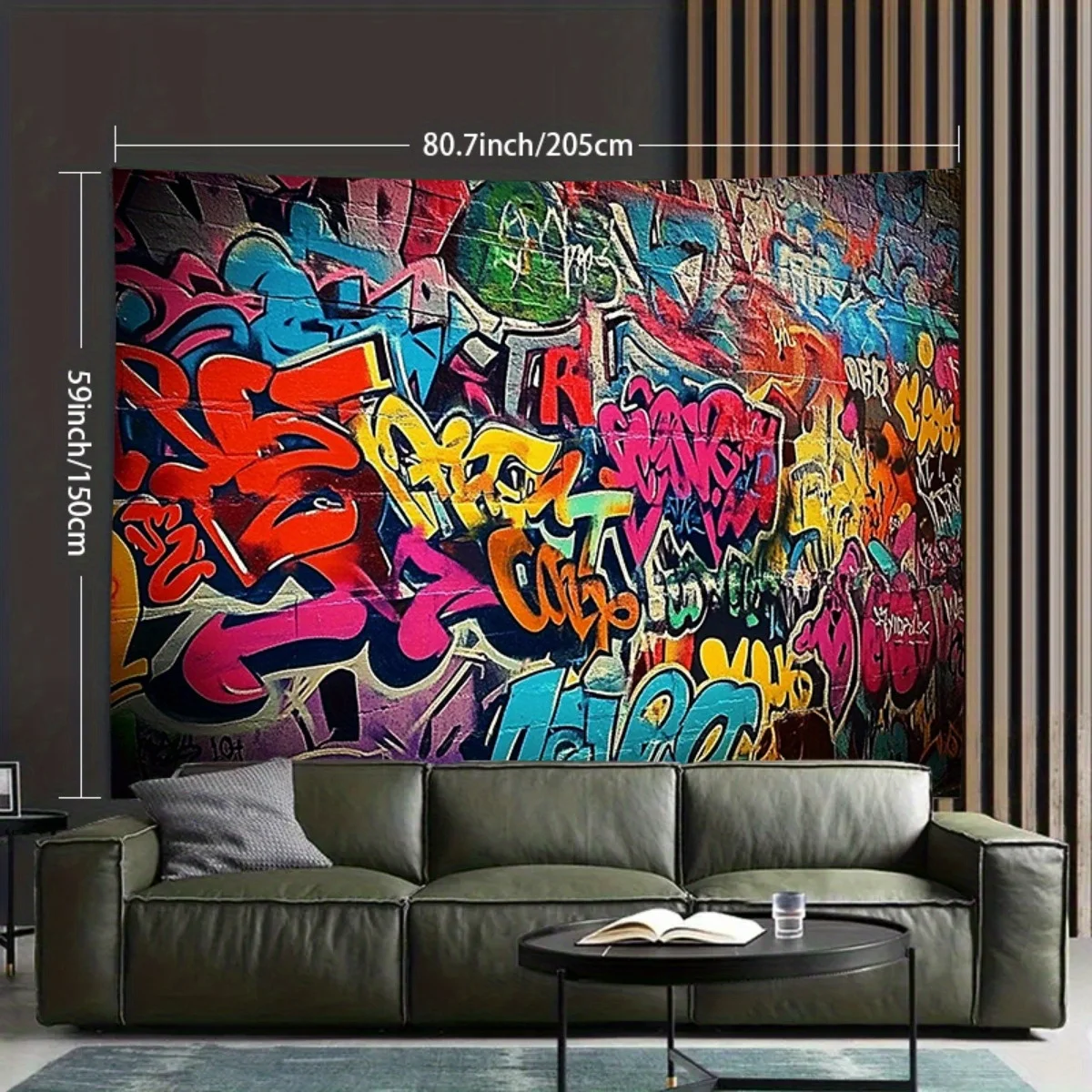 2D-Flachzeichnung, einteiliger 2D-Flach-Hip-Hop-Rock-Graffiti-Party-Hintergrundstoff in Übergröße, Partybanner – Detail 3
