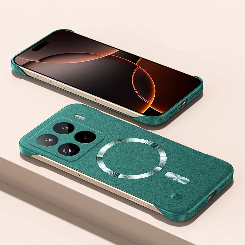 Magnetic Frameless Sand Rock Matte Case - Ultra Thin Hard Cover