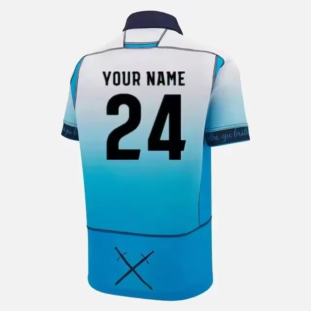 Scotland Rugby Jersey Shirt /25 Scotland AWAY RUGBY TRAINING JERSEY Size:S-5XL ( Print name and number ) rugby jersey