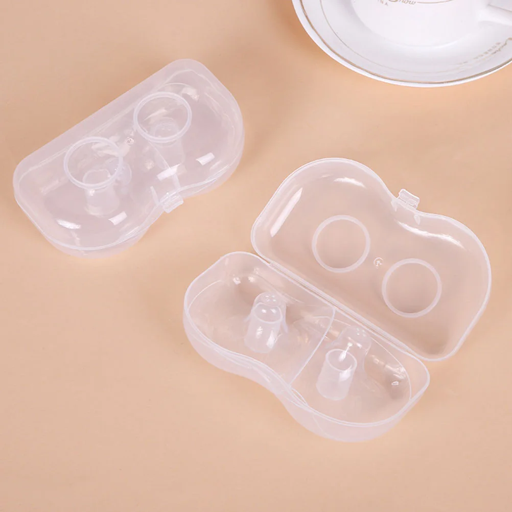 2pcs Breastfeeding Shield Semicircle Silicone Protector Nursing Cover Dust Proof Storage Case Safe Non Practical Use