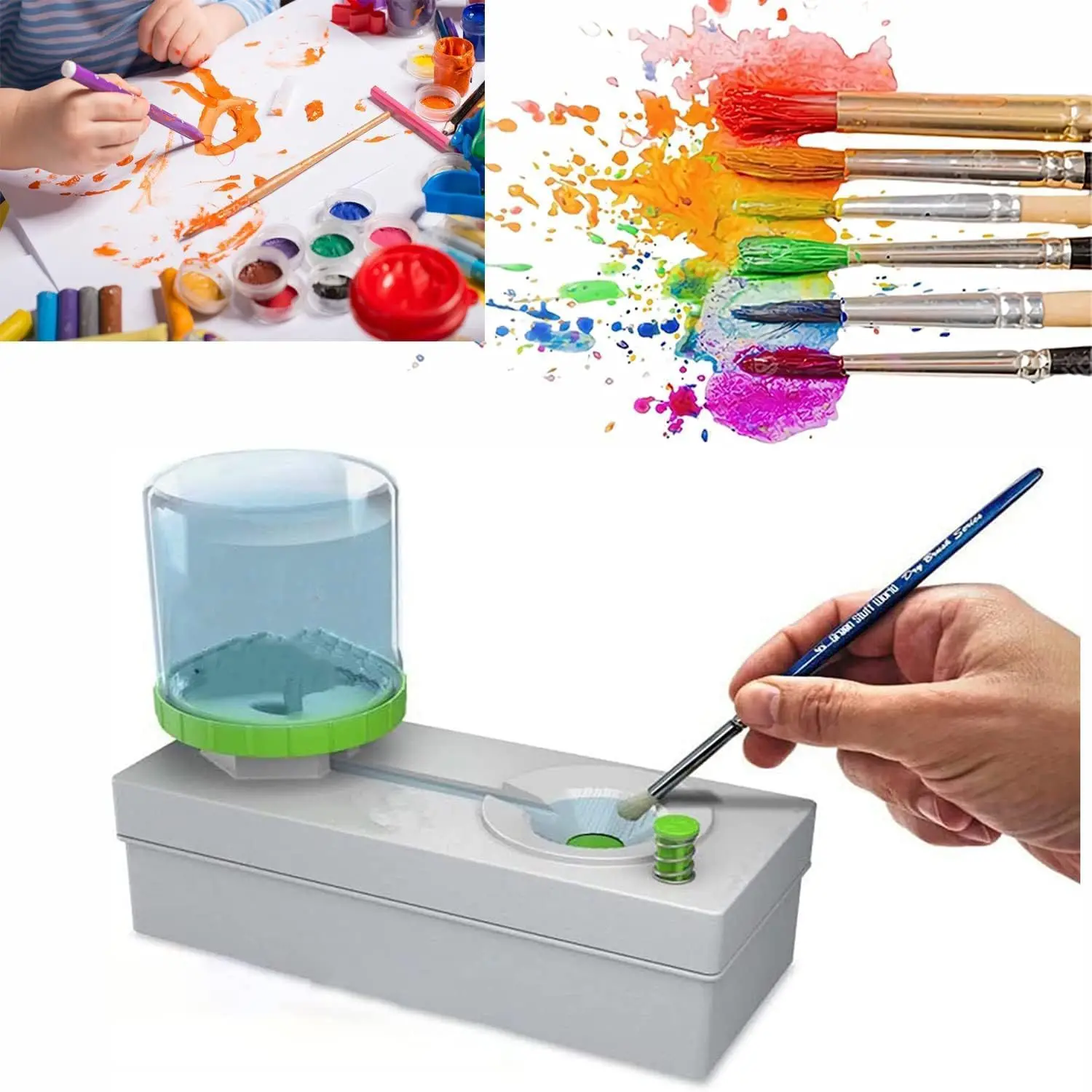 Oil Brush Washer Paint Brushes Cleaner Art Bucket Paint Brush Washer Clean Brushes Watercolor Bucket Wash Paint Hobby 4