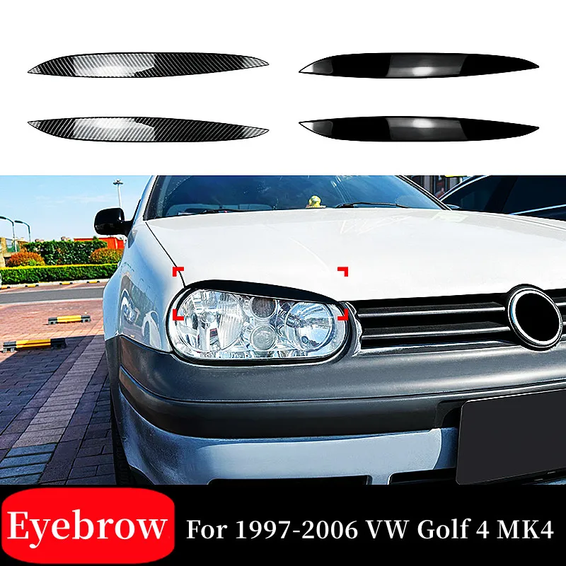 

Для 1997-2006 Volkswagen VW Golf 4 MK4 GTI TDI SDI R32 черные Углеродные передние фары для бровей веко внешний тюнинг автомобильные аксессуары