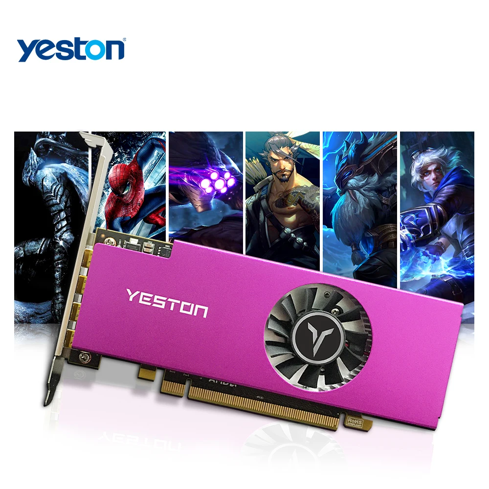 good pc graphics card Yeston Radeon R7 350 GPU 2GB GDDR5 128bit 750/4000MHz Gaming Desktop computer PC Video Graphics Cards Mini DP X4 simultaneously gpu pc