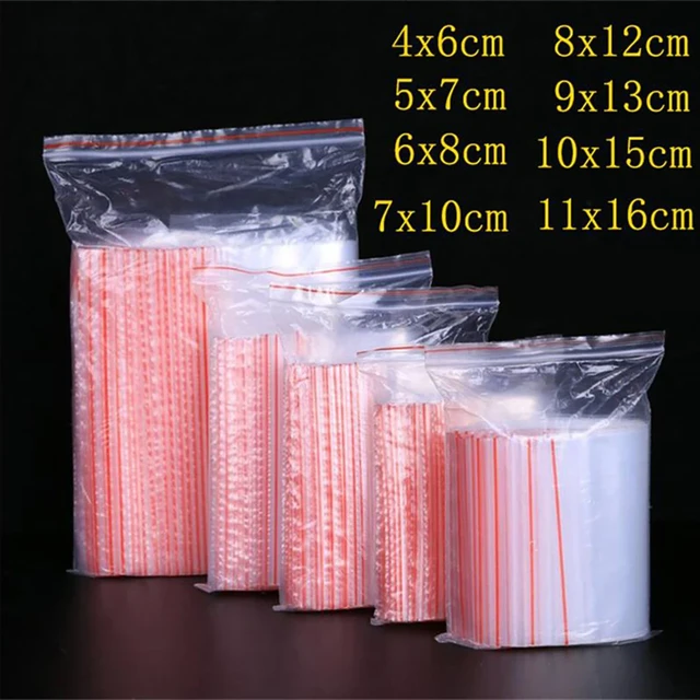 100pcs Small Clear Vacuum Bags Plastic Baggies Baggy Grip Self Seal  Resealable Zip Lock For Kitchen Food Mini Tool Parts Storage - Storage Bags  - AliExpress