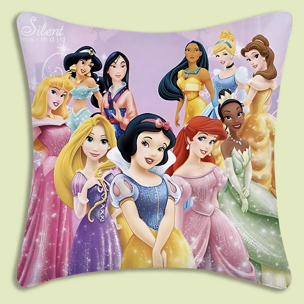 sweet Princess Pillow Covers Cartoon Sofa Decorative Home Double-sided Printing Short Plush Cute Cushion Cover 6