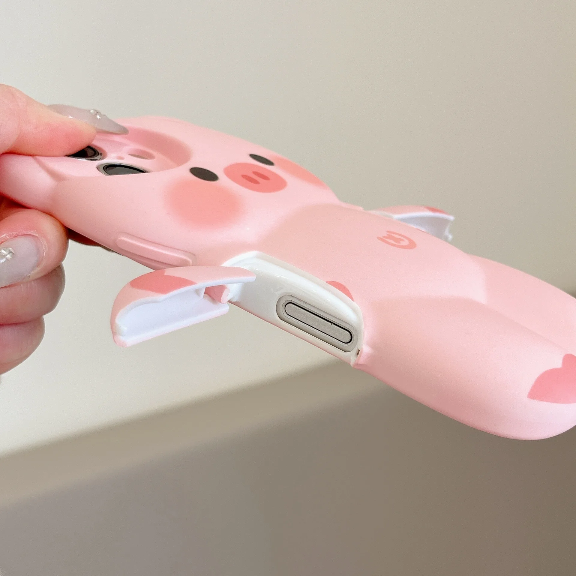Pink cute three-dimensional bear mobile phone case for iPhone16 14 13pro Soft thumbnail 6