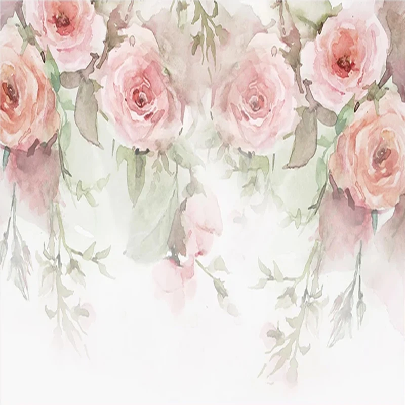 flowers murais de aquarela papel parede 02