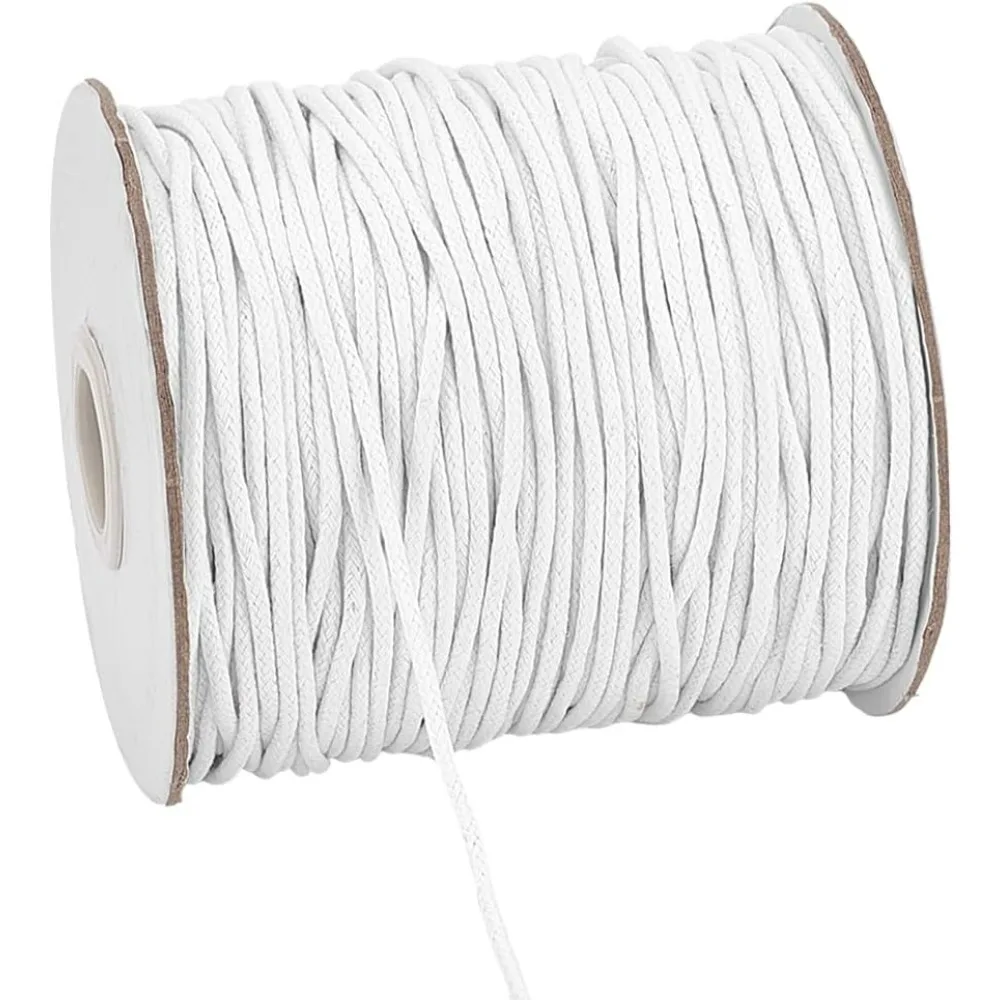Paquete De Hilo De Algodón Encerado Para Manualidades - 360 Yardas, Grosor 1mm, Ideal Para Pulseras Y Envolturas
