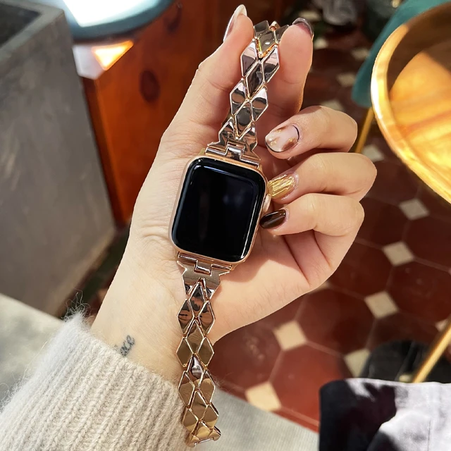 Bracelet Apple Watch SE pour femme, bracelet Apple Watch de luxe pour femme  