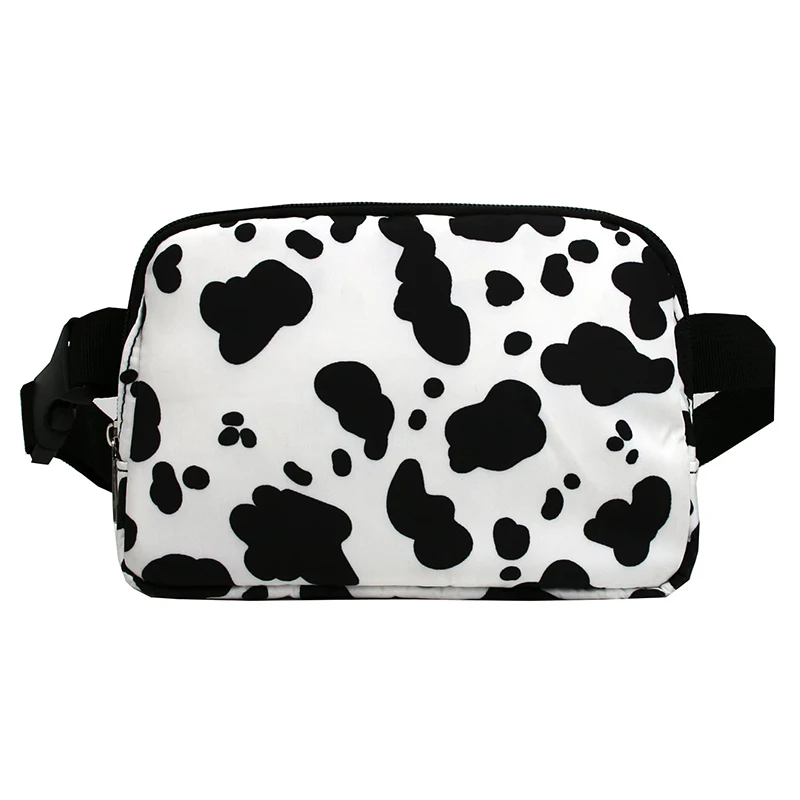

Cow Print Fanny Pack for Men Women Adjustable Belt Bag Casual Waist Pack for Travel Party Festival Hiking Running Cycling