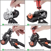 Grafting Tool Kit Garden Pruner Tools For Fruit Trees Grafting Including Tapes Grafting Knife & Replacement Blades 2