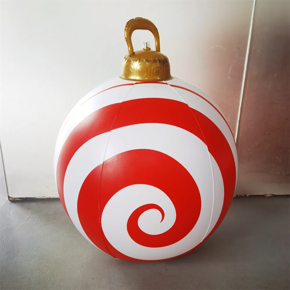 Bola de Navidad inflable de PVC para decoración de jardín, 40/60 cm, para fiesta de Navidad, Año Nuevo, patio, césped, porche