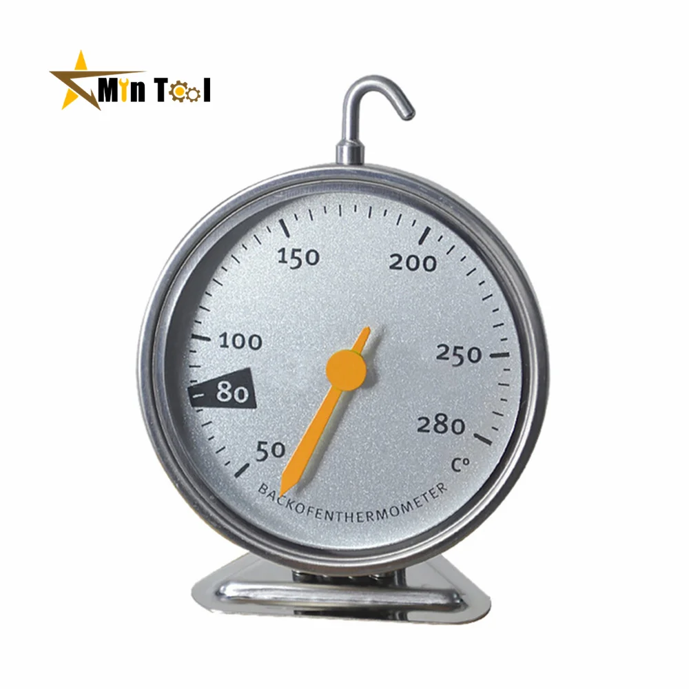 Stainless Steel Oven Thermometer Hang Stand Dial Baking BBQ Cooking Meat Food Temperature Measurement Kiechen Supply thermometer hygrometer hygrometer thermometer food thermometer bbq thermometer