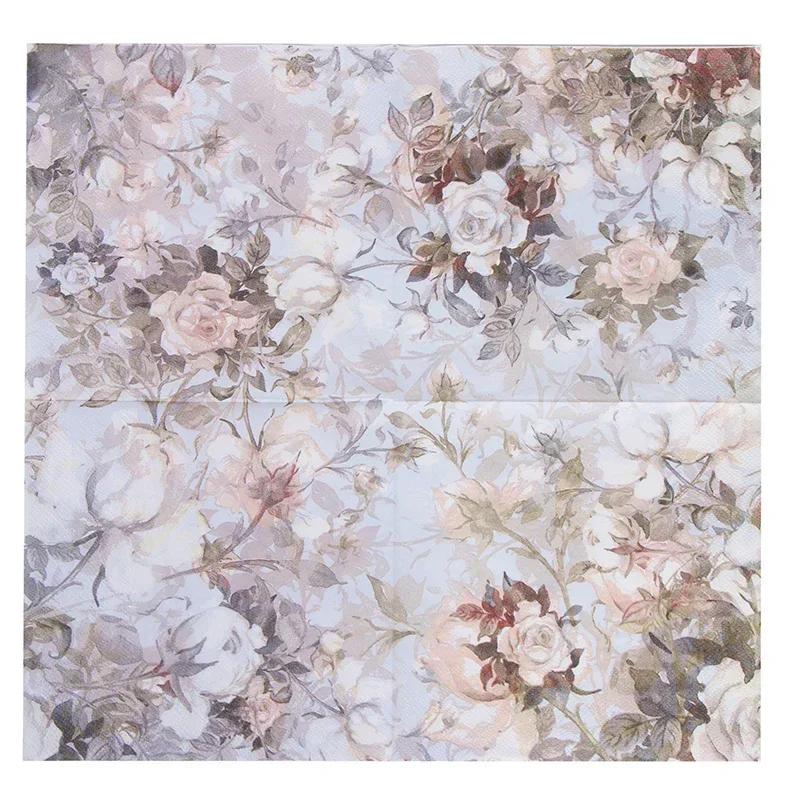 Printing Napkins Tissue Paper Handkerchief Paper Hotel Square Party Folded Placemats 33*33cm 20pcs/pac 2-Ply