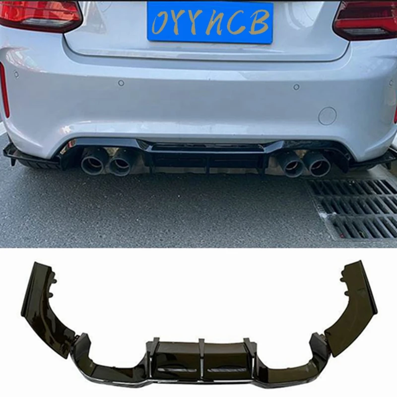 

FOR BMW 2 Series F87 M2 M2C Competition 2016-2020 Rear Splitter Accessories ABS Glossy Black Car Rear Bumper Diffuser Spoiler Li