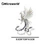 Microworld 3D Metal Animal Puzzle Bath Fire Phoenix Model Steel Warcraft DIY Assembled Jigsaw Detachable Toy Gift For Adult Teen 2
