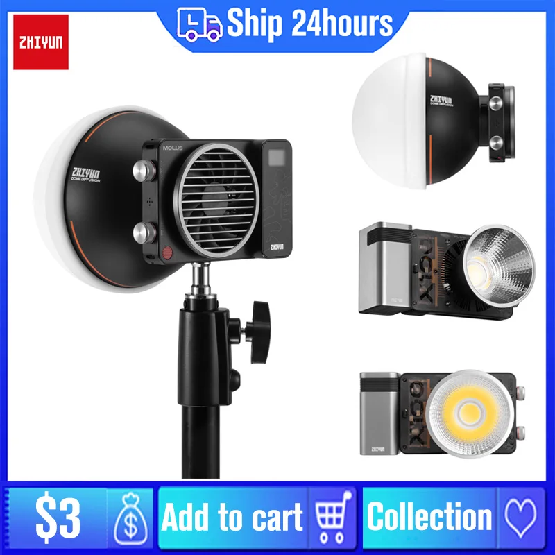 Zhiyun Molus X100 Led Video Light Photography Lighting Fill Light 100W Pocket Light Per Studio Video Youtube/Outdoor Shooting