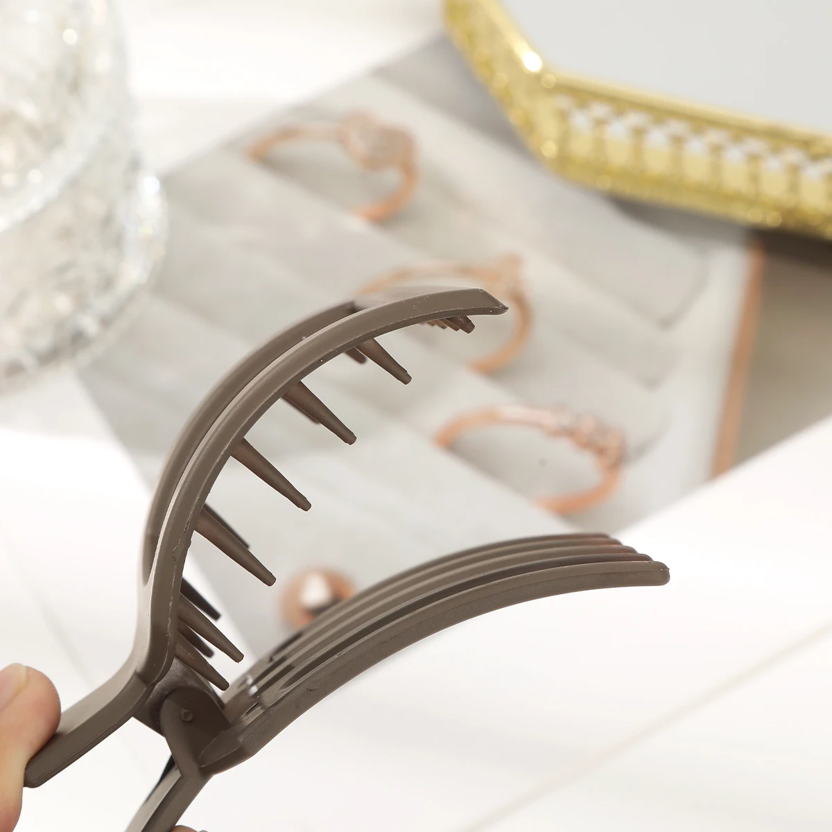 Frosted Double Fork Brown Black Hairpin For Women Ponytail Holder Hair Clips Hair Pin Ladies Retro Hair Accessories Hair Clamps