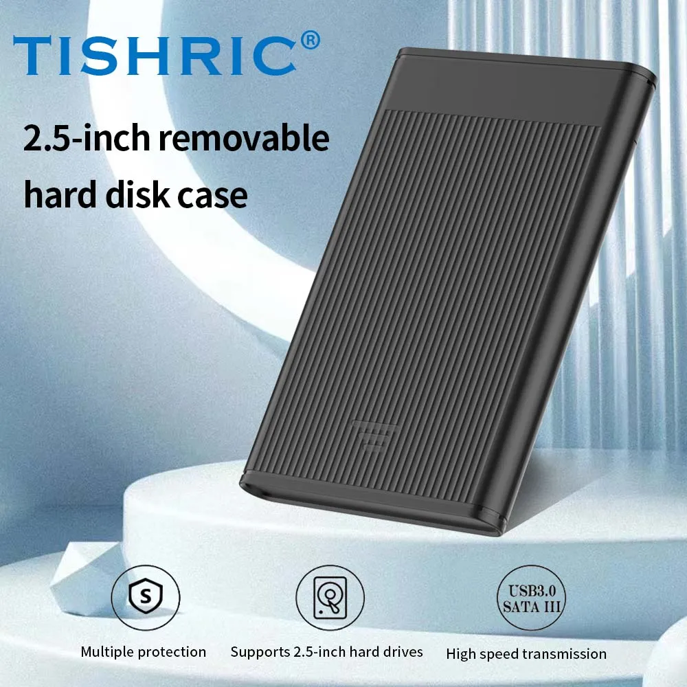 TISHRIC HDD Enclosure Type C to SATA 2.5Inch HD Case External Hard Drive Box Portable Mobile Hard Drive Enclosure for Laptop PC