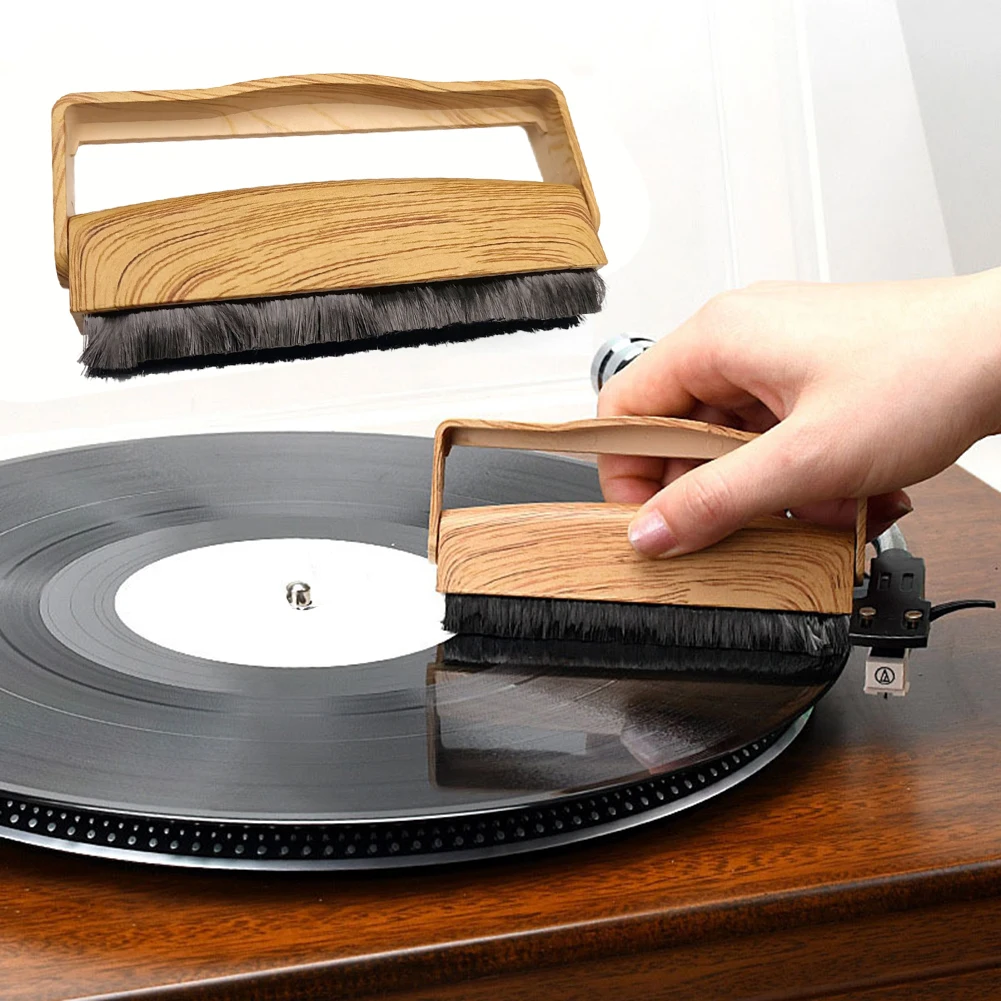 

Wooden Brush Clean Anti-Static Velvet Brush Record Cleaning Wooden Brush Tool Parts For CD/LP Vinyl Record Cleaning Part