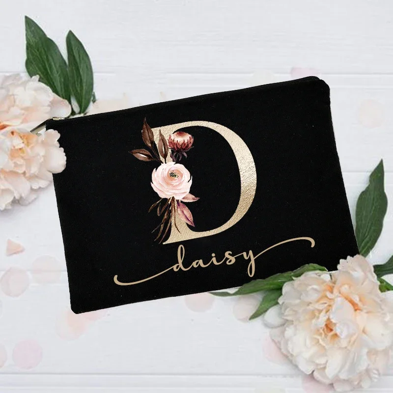 Personalized Custom Initial Name Makeup Bag Make Up Bags Cosmetic Case Bridal Shower Gift Canvas Toiletry Organizer Bridesmaid for makeup organizer,cosmetic bag,cosmetic storage bag,toiletry bag,makeup bag,cosmetic case
