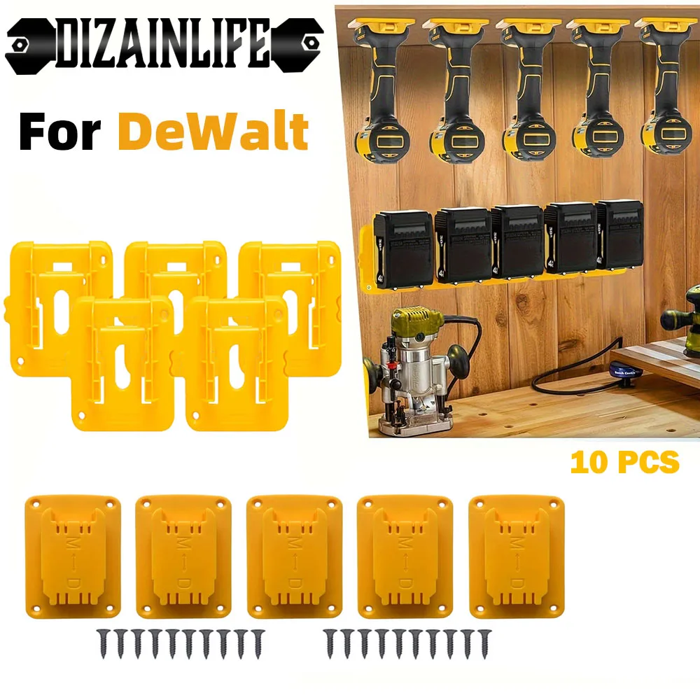 5/10PCS Tool Mount and Battery Holder Set for Dewalt 20V Drill Tools ...