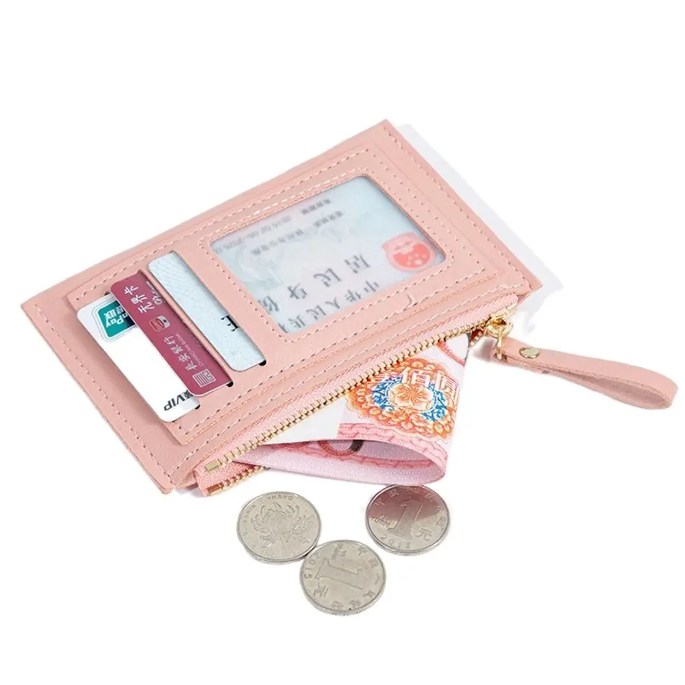 

Multifunction Short Money Clip Zipper Card Bag Coin Purse Fashion Vintage Women Wallet Card Holder Credit Card Clip Clutch Bag