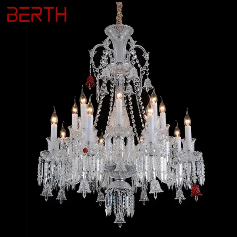 

BERTH Luxurious Style Crystal Pendant Lamp European Candle Lamp Art Living Room Restaurant Bedroom Villa Chandelier