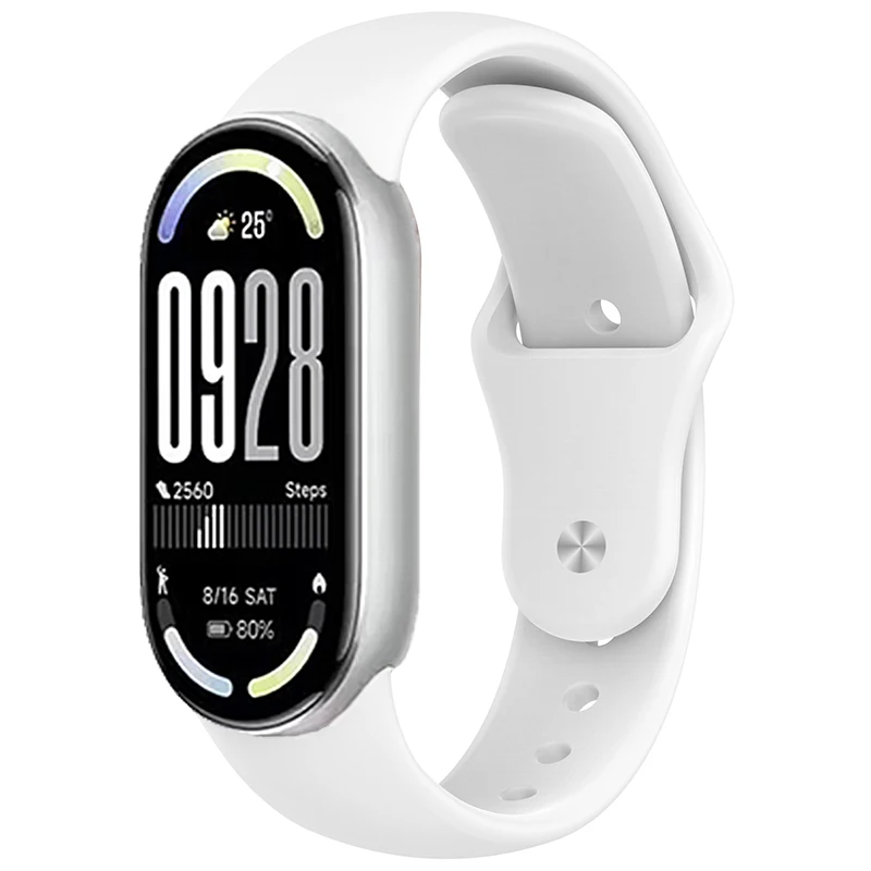 Sports Silicone Strap with Metal Buckle - Soft, Comfortable Bracelet Wristband Replacement Belt